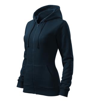 Dámska mikina s kapucňou Trendy Zipper 411, 02 Tmavomodrá