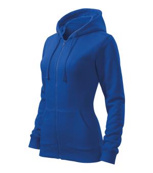 Dámska mikina s kapucňou Trendy Zipper 411, 05 Kráľovská Modrá