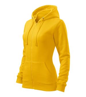 Dámska mikina s kapucňou Trendy Zipper 411, 04 Žltá