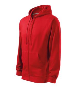 Pánska mikina s kapucňou Trendy Zipper 410, 07 Červená