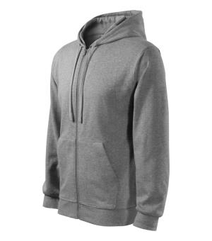 Pánska mikina s kapucňou Trendy Zipper 410, 12 Tmavosivý Melír