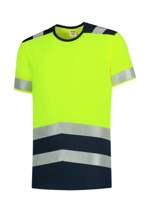 Vysoko viditeľné tričko High Vis Bicolor T01, reflexná žltá