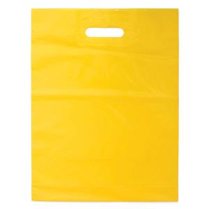 Igelitová taška Spevnený výsek LDPE 350x460x0,05, žltá