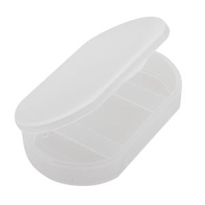 Krabička na lieky Trizone, biela transparentná