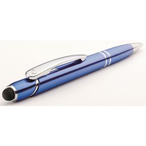 Kovové guľôčkové dotykové pero Marieta Touch, modrá (3)