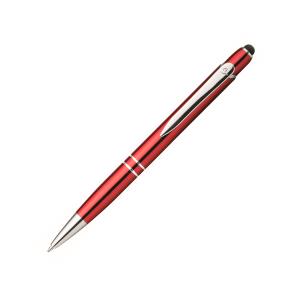 Kovové guľôčkové dotykové pero Marieta Touch, Červená
