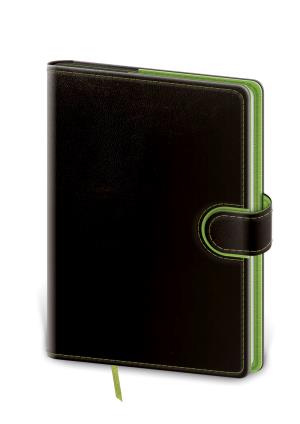 Linajkový blok 14,3x20,5 cm Flip 2018, čierno-zelená