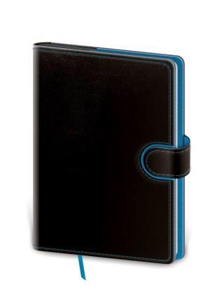 Linajkový blok 12x16,5 cm Flip 2018, čierno-modrá