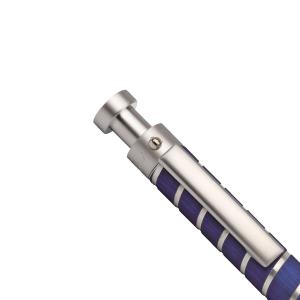 Kvalitné kovové pero Piston, modrá (2)