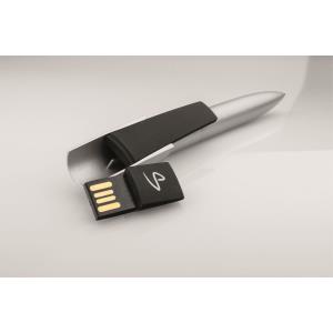 Kovové pero s USB flash diskom 48 a kapacitou 16GB, strieborná (2)