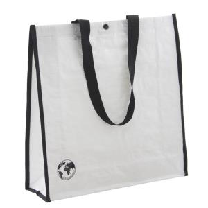 Nákupná taška s patentom Recycle, biela