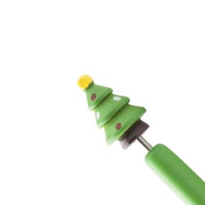 Drevené guľôčkové pero Göte, zelená (2)