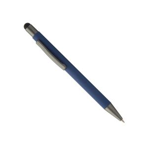 Hliníkové dotykové guľôčkové pero Hevea, modrá