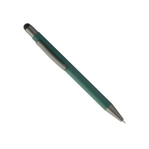 Hliníkové dotykové guľôčkové pero Hevea, zelená