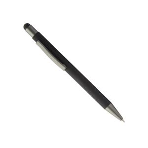 Hliníkové dotykové guľôčkové pero Hevea, čierna