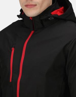 Venturer 3-vrstvová Softshellová bunda s kapucňou , 154 Black/Red