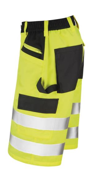 Bezpečnostné krátke nohavice Cargo, 605 Fluorescent Yellow (2)