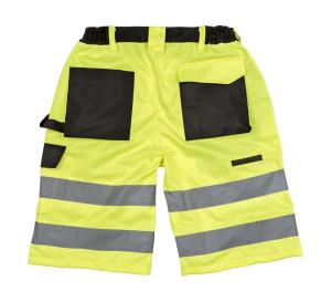 Bezpečnostné krátke nohavice Cargo, 605 Fluorescent Yellow (3)