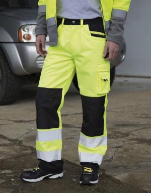 Bezpečnostné nohavice Cargo, 605 Fluorescent Yellow (4)