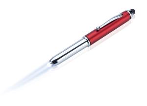 Dotykové pero so svetielkom LATRO, Červená (3)