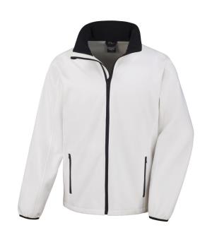 Potlačiteľná Softshellová bunda, 056 White/Black