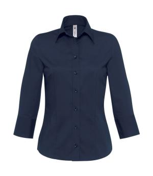 Blúzka Milano/women Popelin Shirt 3/4 sleeves, 200 Navy