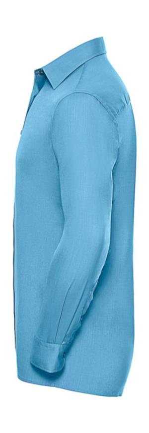 Košeľa Poplin s dlhými rukávmi Selvri, 536 Turquoise (2)