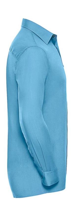 Košeľa Poplin s dlhými rukávmi Selvri, 536 Turquoise (4)