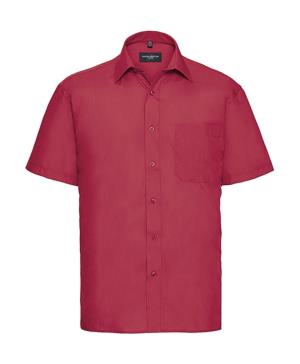 Pánska košeľa Poplin s kratkými rukávmi, 401 Classic Red