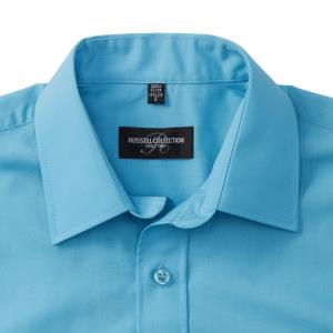 Pánska košeľa Poplin s kratkými rukávmi, 536 Turquoise (5)