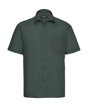 Pánska košeľa Poplin s kratkými rukávmi, 540 Bottle Green