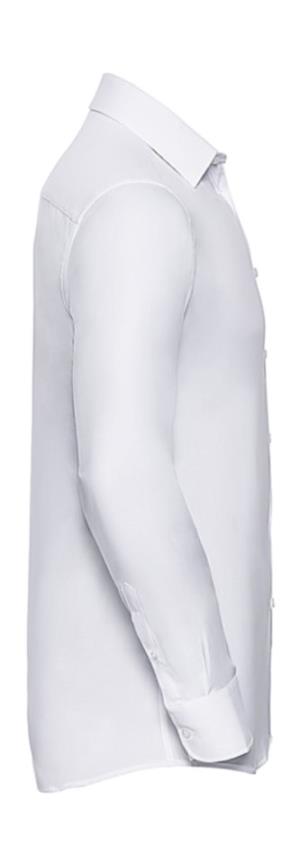 Pánska košeľa s dlhými rukávmi Herringbone , 000 White (4)