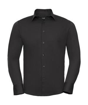 Vypasovaná košeľa s dlhými rukávmi, 101 Black