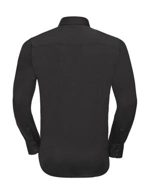 Vypasovaná košeľa s dlhými rukávmi, 101 Black (3)