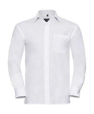 Košeľa Poplin s dlhými rukávmi Sirvex, 000 White