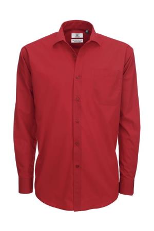 Pánska košeľa s dlhými rukávmi Smart LSL/men, 406 Deep Red