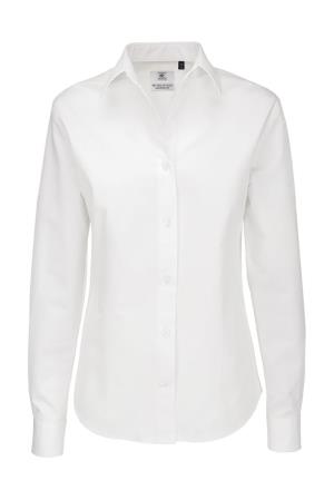 Dámska košeľa Sharp Twill s dlhými rukávmi, 000 White
