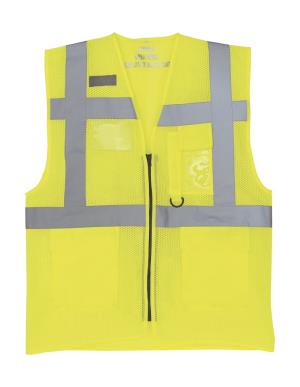 Reflexná pridušná sieťovaná vesta Fluo Executive, 605 Fluo Yellow
