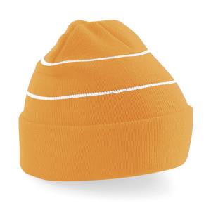 Pletená čiapka s reflexnými pásikmi, 405 Fluorescent Orange