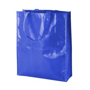 Lesklá taška na nákupy Divia, modrá