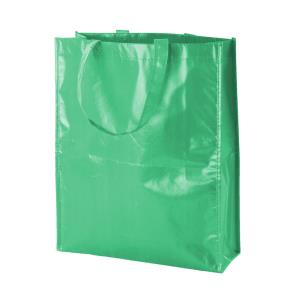 Lesklá taška na nákupy Divia, zelená