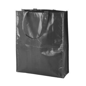 Lesklá taška na nákupy Divia, čierna