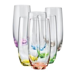 Sada pohárov Rainbow Glass, farebná (9)