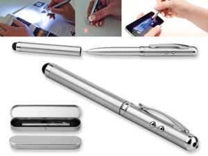 Lapoint multifunkčné pero s LED svetlom a laserovým ukazovátkom, strieborná (5)