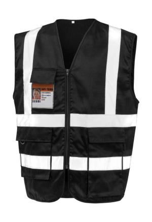 Vesta Heavy Duty Polycotton Security Vest, 101 Black