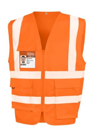Vesta Heavy Duty Polycotton Security Vest, 405 Fluorescent Orange