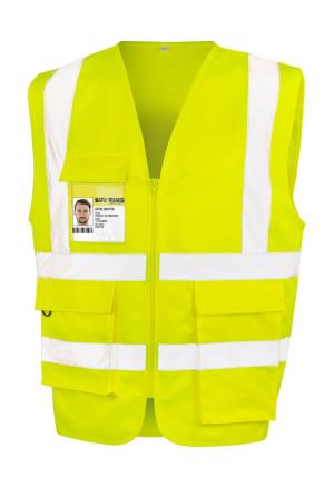 Vesta Heavy Duty Polycotton Security Vest, 605 Fluorescent Yellow