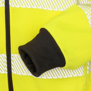 Mikina s kapucňou Recycled Robust Zipped Safety , 605 Fluorescent Yellow (3)