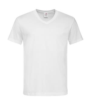 Pánske tričko Classic s V-výstrihom, 000 White