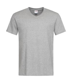 Pánske tričko Classic s V-výstrihom, 123 Grey Heather